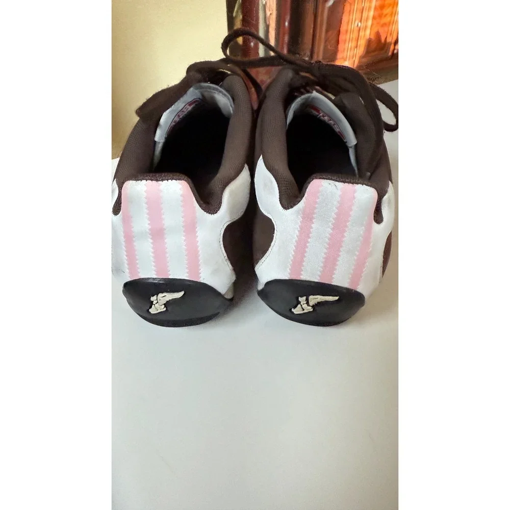 Y2K Adidas Goodyear Women's size 9 Sneakers Trainers Shoes Racing Brown And Pink